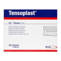 Tensoplast 10 cm x 4,5 Meter: Elastische Klebebinde (Box 12 Einheiten) Tensoplast 10 cm x 4,5 Meter: Elastische Klebebinde (Box 12 Einheiten)